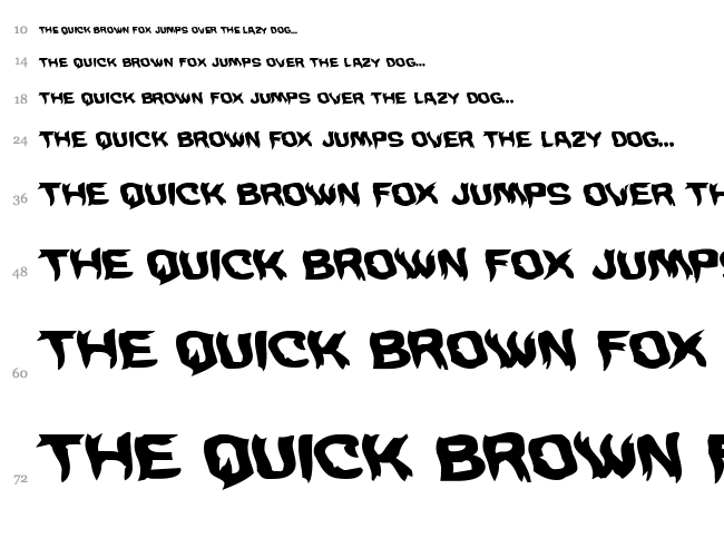Wicker Man font waterfall