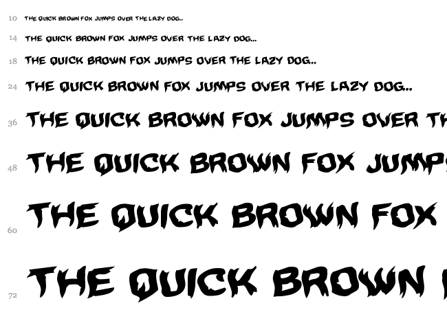 Wicker Man font waterfall