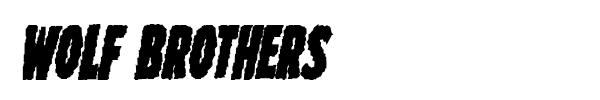 Wolf Brothers font preview