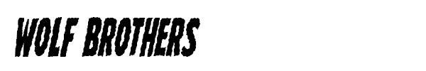 Wolf Brothers font preview