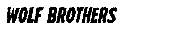Wolf Brothers font preview