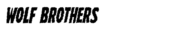 Wolf Brothers font preview