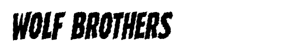Wolf Brothers font preview