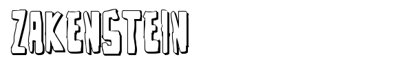 Zakenstein font preview