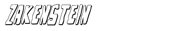 Zakenstein font preview