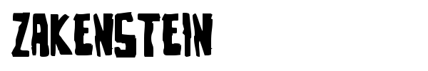 Zakenstein font preview