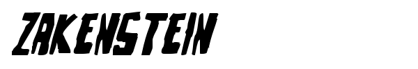 Zakenstein font preview