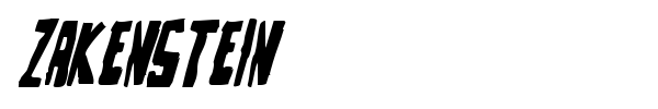 Zakenstein font preview
