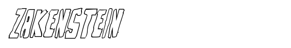 Zakenstein font preview