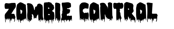 Zombie Control font preview