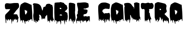 Zombie Control font preview
