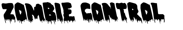 Zombie Control font preview