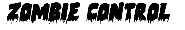 Zombie Control font preview