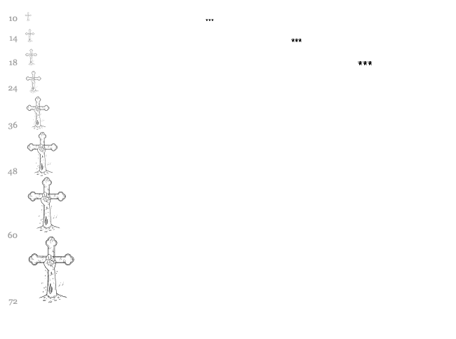 Zombie Party font waterfall
