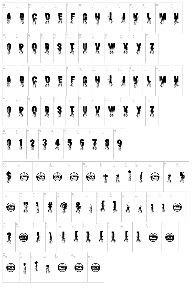 Blaize font map