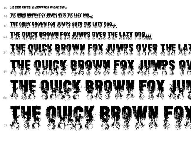 Blaize font waterfall