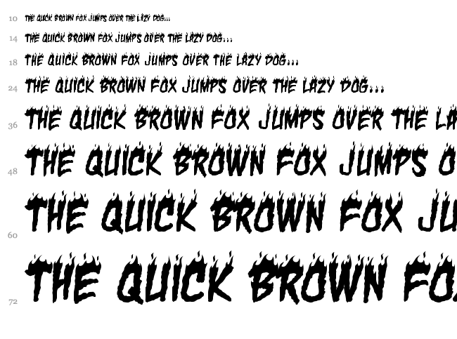 Char BB font waterfall