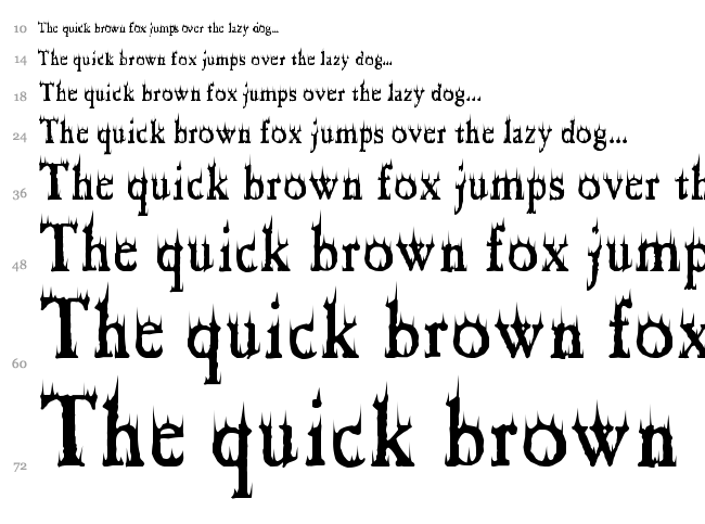 Cheap Fire font waterfall