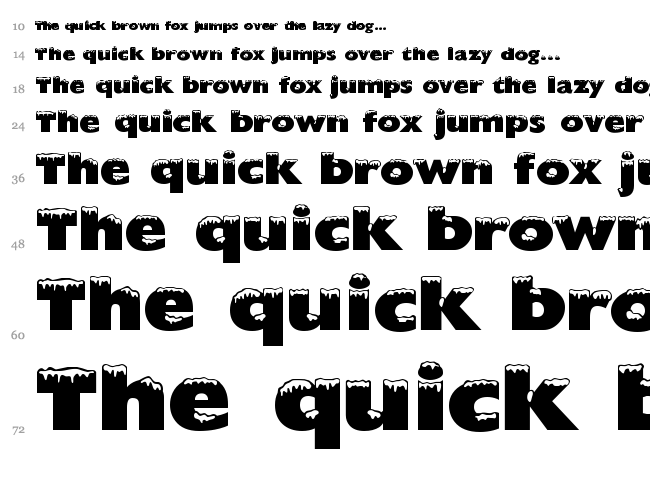 Chilled font waterfall