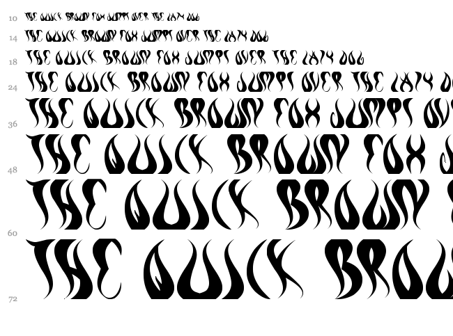 Eternal Flame font waterfall