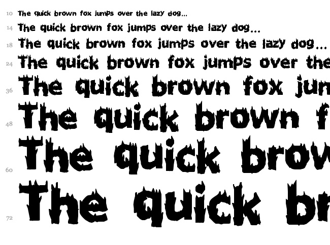 Firestarter font waterfall
