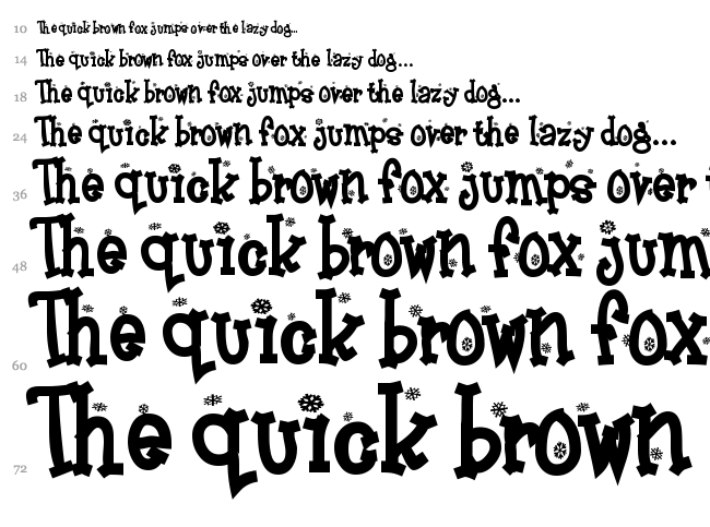 Frosty font waterfall