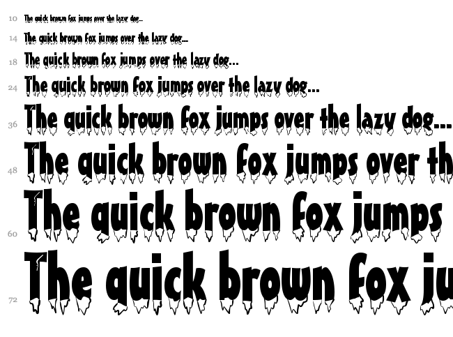 Givre font waterfall
