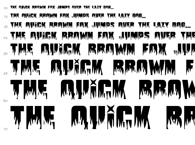 Guevara font waterfall
