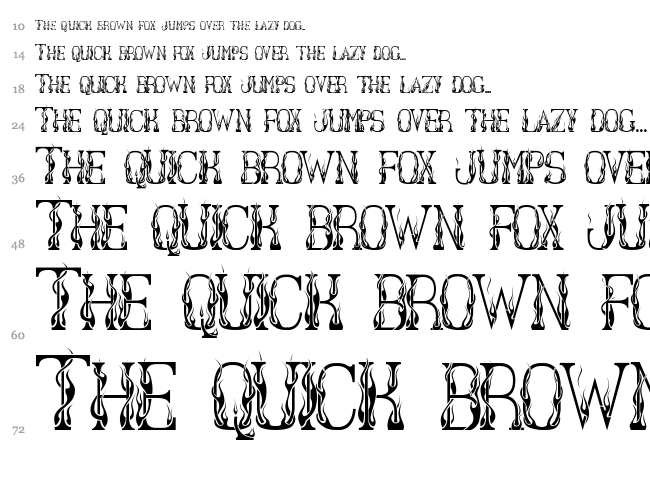Hot Librarian font waterfall