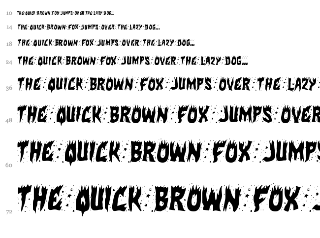 Hot Kiss font waterfall