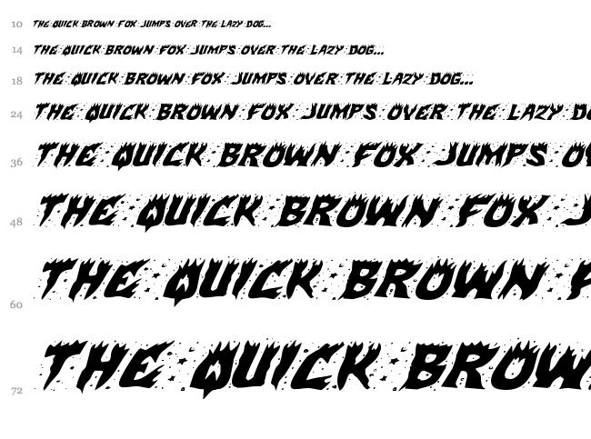 Hot Kiss font waterfall