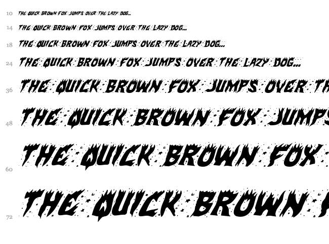 Hot Kiss font waterfall