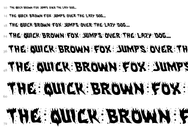 Hot Kiss font waterfall