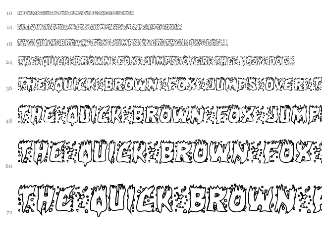 Hot Kiss font waterfall