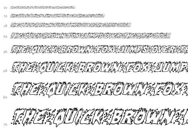 Hot Kiss font waterfall