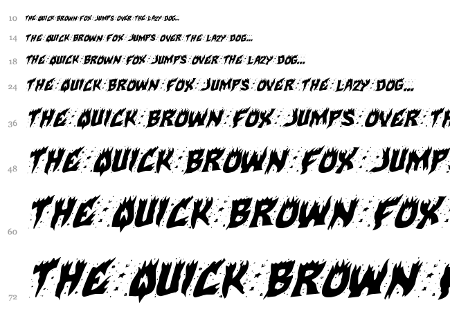 Hot Kiss font waterfall