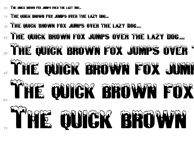 Igloo Laser font waterfall