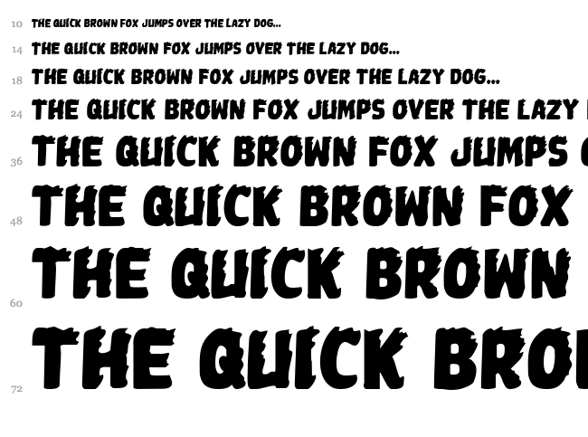 Johnny Torch font waterfall
