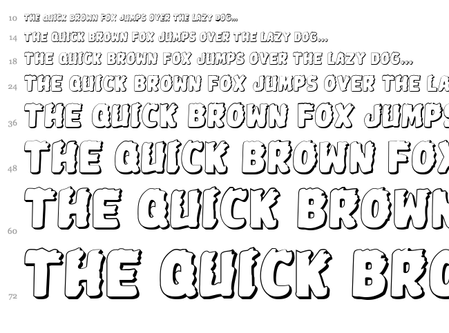 Johnny Torch font waterfall