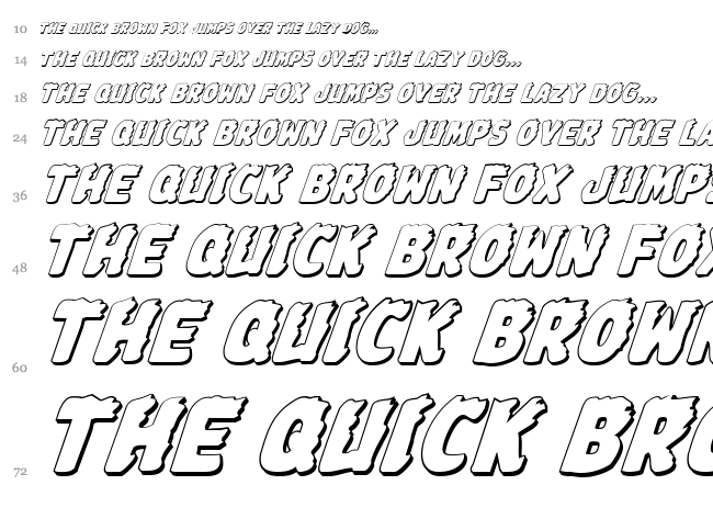 Johnny Torch font waterfall
