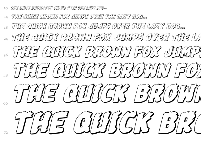 Johnny Torch font waterfall