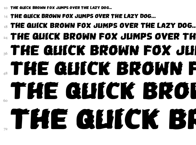 Johnny Torch font waterfall