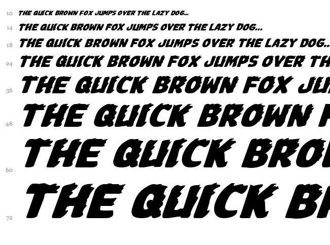 Johnny Torch font waterfall