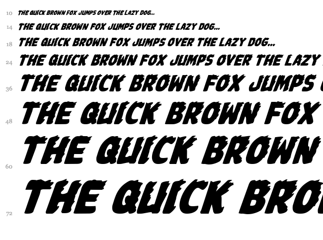 Johnny Torch font waterfall