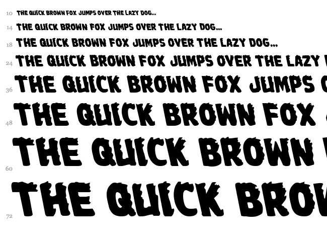 Johnny Torch font waterfall