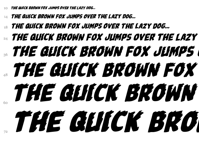 Johnny Torch font waterfall