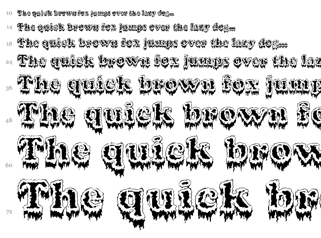 Modius 'Frigid' font waterfall