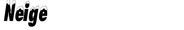 Neige font