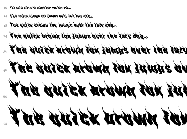 Phoenix font waterfall