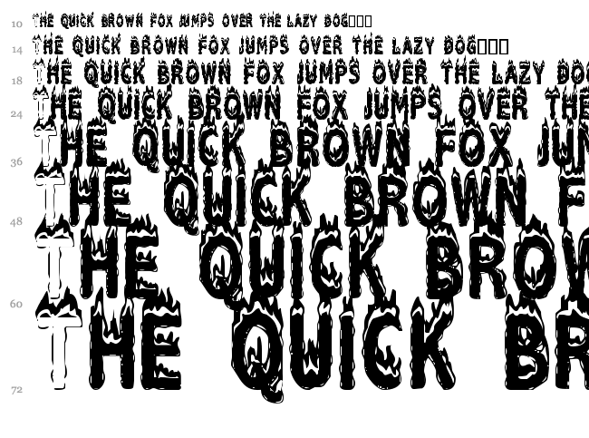 Plastic Explosive font waterfall